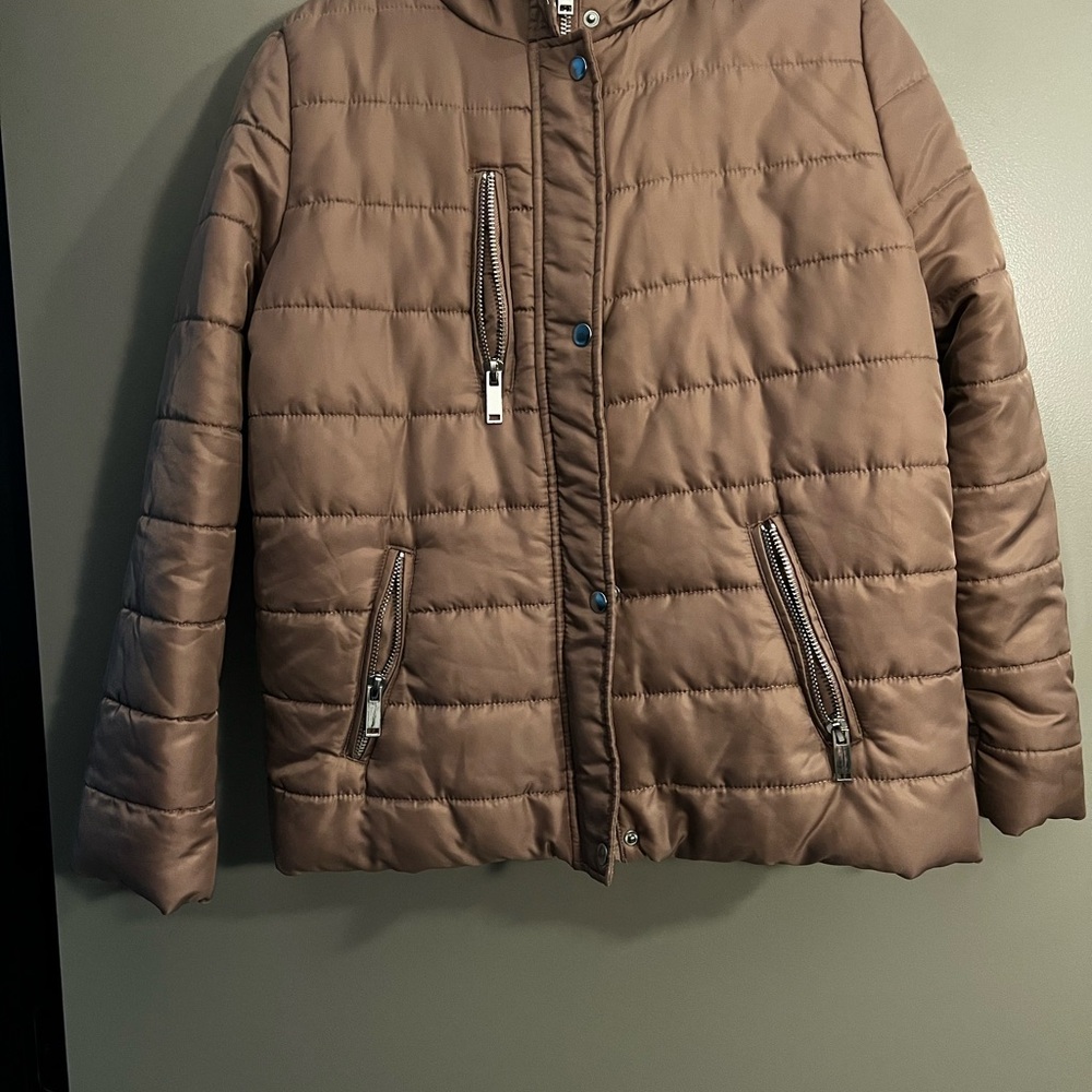 Forever 21 Beige Outerwear Snow Jacket